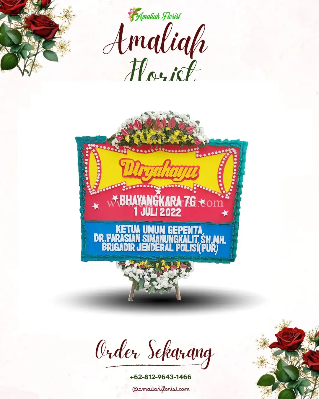 Papan Bunga HUT Ulang Tahun Ok Aom